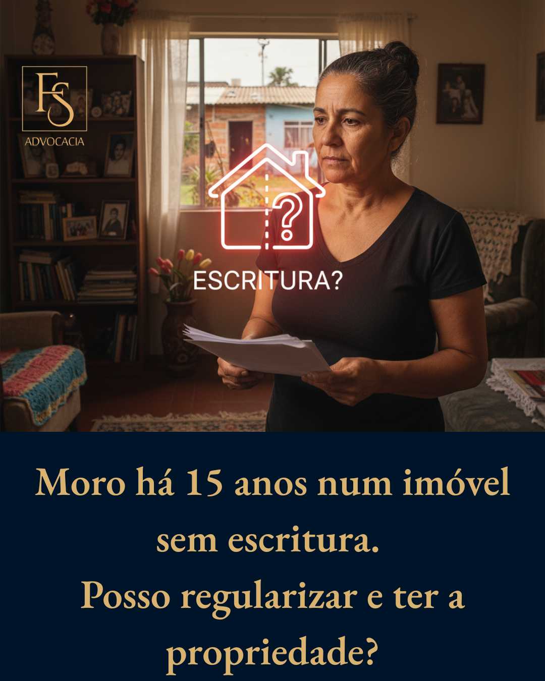 Moro há 15 anos num imóvel sem escritura. Posso regularizar e ter a propriedade?