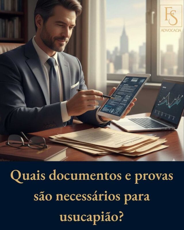 Quais documentos e provas são necessários para usucapião?